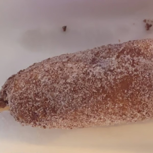 Fish Sausage & Mozzarella Corn Dog