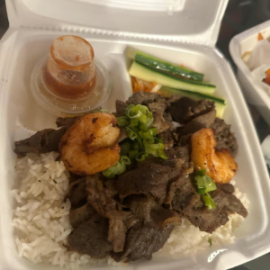 14. Charbroiled Shrimp with Pork Chop Rice / Com Tom Thit Nuong