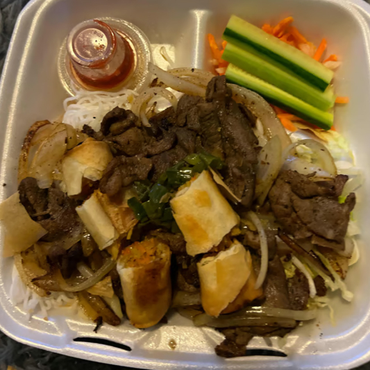 17. Charbroiled Pork with Egg Roll / Bun Thit Nuong Cha Gio
