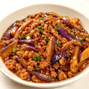 H17. Stir-Fried Eggplant with Minced Pork 肉沫茄子
