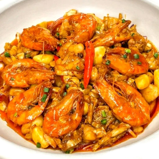 H19. Spicy Bull Frog and Shrimp 香辣美蛙虾