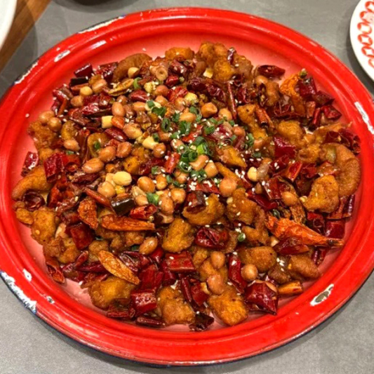 H1. Fortune Spicy Pork Intestine and Chicken 发财肥肠辣子鸡