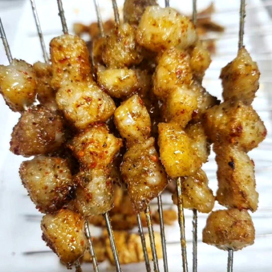 B7. Grilled Beef Chest Fat (4 pcs) 牛胸口油 凤梨牛肋条