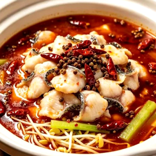 H22. Sichuan Boiled Fish with Double Peppers 重庆水煮鱼