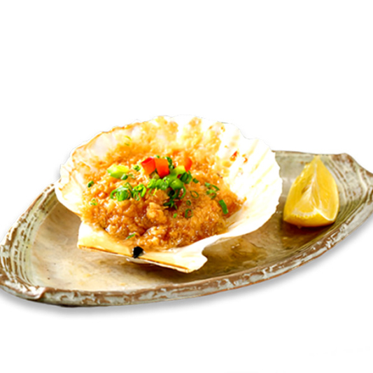 S2. Garlic Scallops with Chili Pepper (4 pcs)  烤扇贝