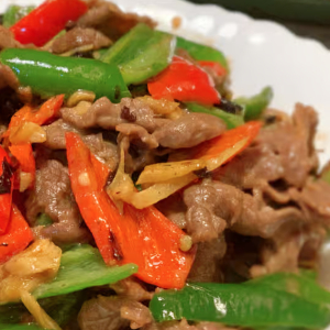 B&oelig;uf aux poivrons verts / Beef and Green Peppers