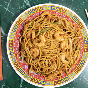 A22. Shrimp Lo Mein with Fried Rice