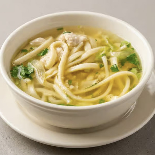 BBQ Pork Vegetable Noodle Soup