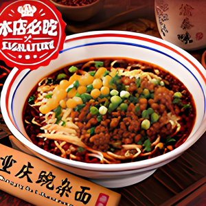 Chongqing Pea & Minced Pork Noodles / 重庆豌杂面