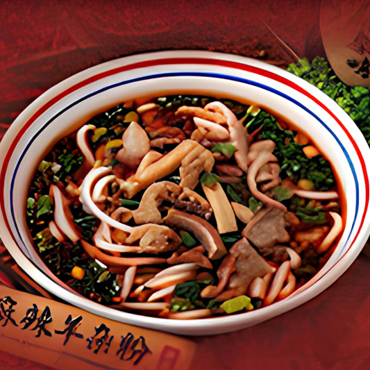 Spicy Lamb Offal Rice Noodles / 麻辣羊杂粉