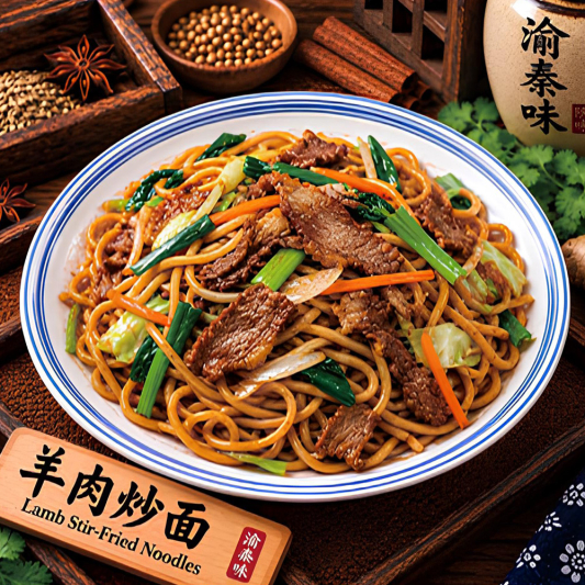 Lamb Stir-Fried Noodles / 羊肉炒面