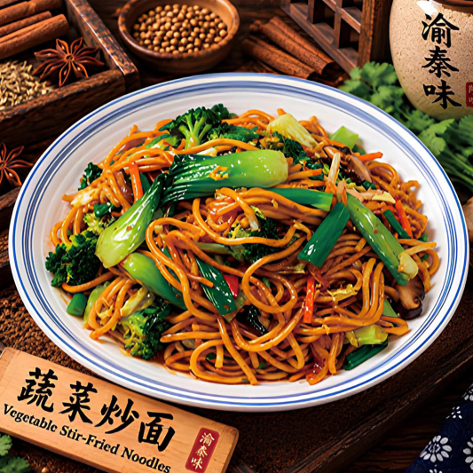 Vegetable Stir-Fried Noodles / 时蔬炒面