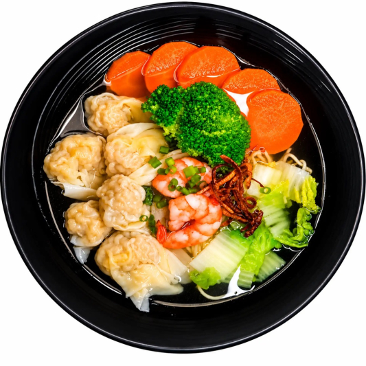 Pork Wonton & Shrimp Noodle Soup