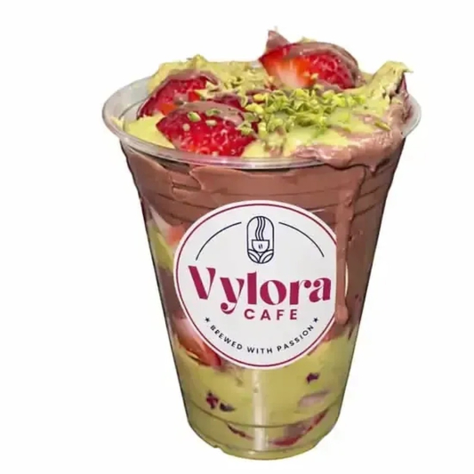 Strawberry Belgian Chocolate Kunafa Cup 