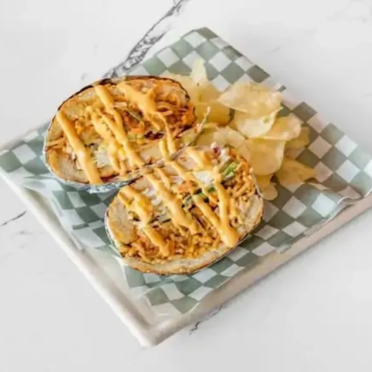 Aloo Tikki Noodle Burger