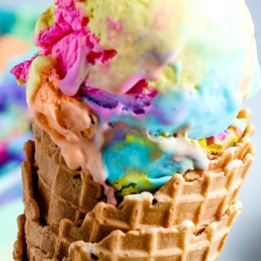 Rainbow Hard Ice Cream