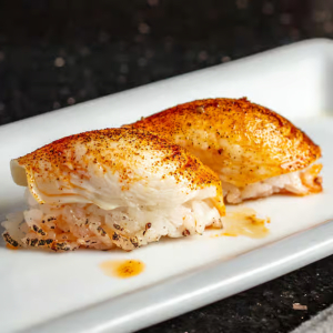 Cajun Seared Escolar Sushi (2 pcs)