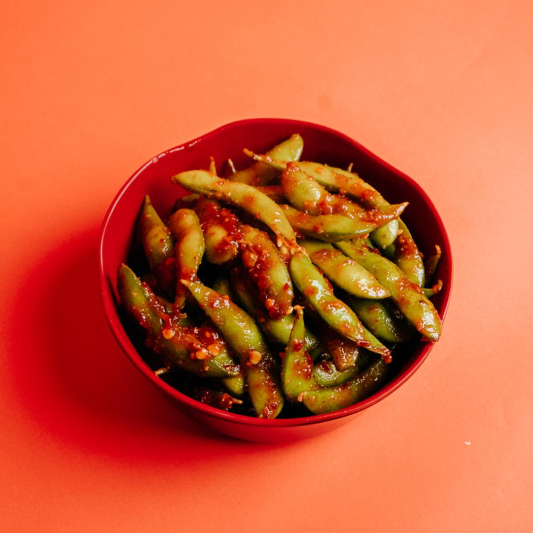 Spicy Garlic Edamame