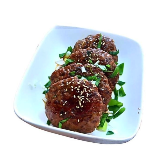 D. Grilled Beef Short Rib Patties (4 pcs) (Tteok Galbi)