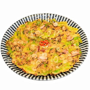 #C. Seafood Scallion Pancake (Pajeon)