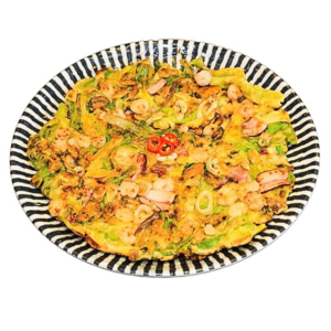 #C. Seafood Scallion Pancake (Pajeon)