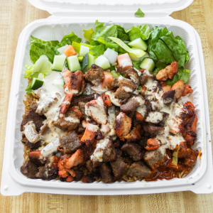 Mixed Lamb & Chicken over Rice
