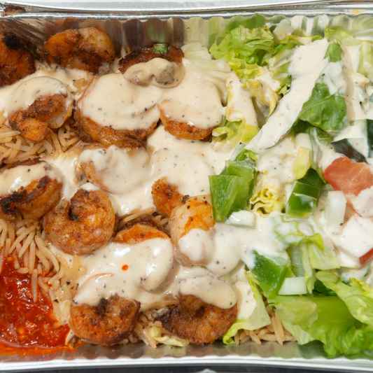 Grilled Shrimp over Rice