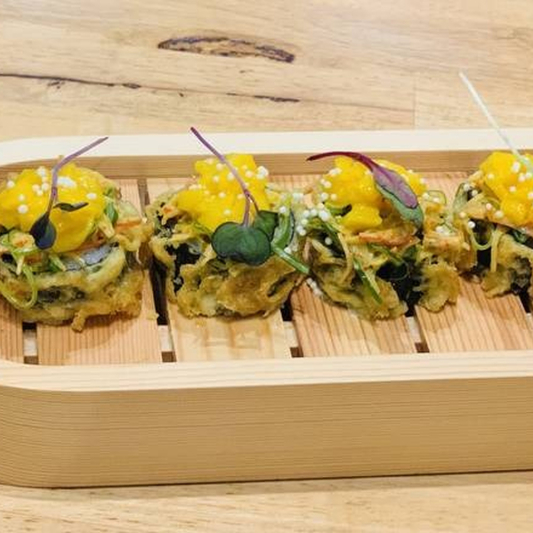Salmon Tempura Mango Passion Roll