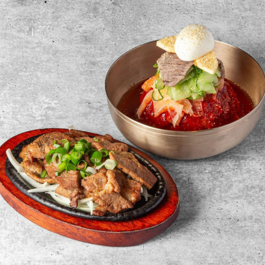 Bibim Naengmyeon Combo - BBQ Pork (비빔냉면 목살 콤보)