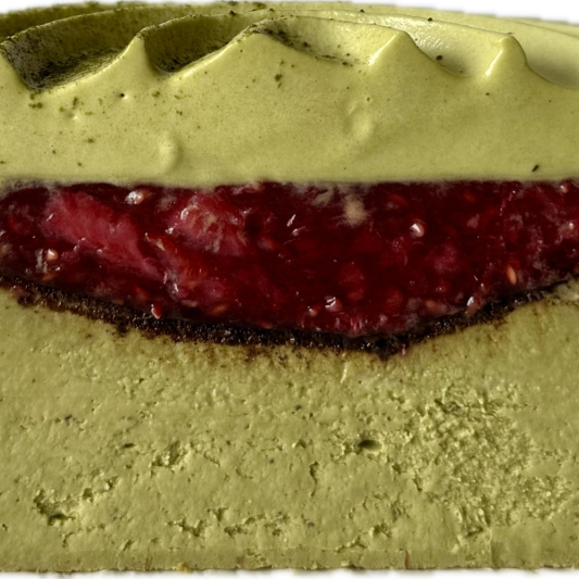 Matcha Raspberry Basque Cheesecake