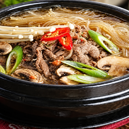 S23. Beef Bulgogi with Mushroom Hot Pot