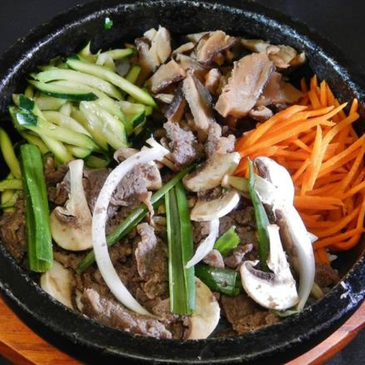 S3. Sizzling Stone Pot Bibimbap with Bulgogi