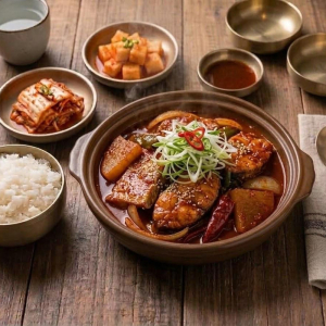 Braised Black Cod with Radish / 은대구조림