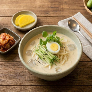 Noodles in Cold Soybean Soup / 콩국수