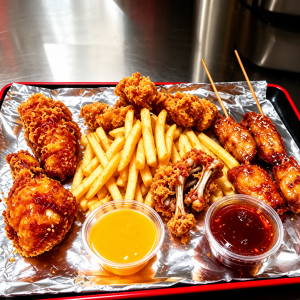 Three Chicken Delight Set Meal 三鸡欢聚套餐
