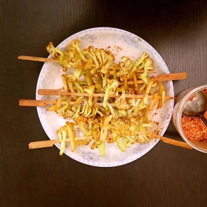 Fried Cauliflower Skewer