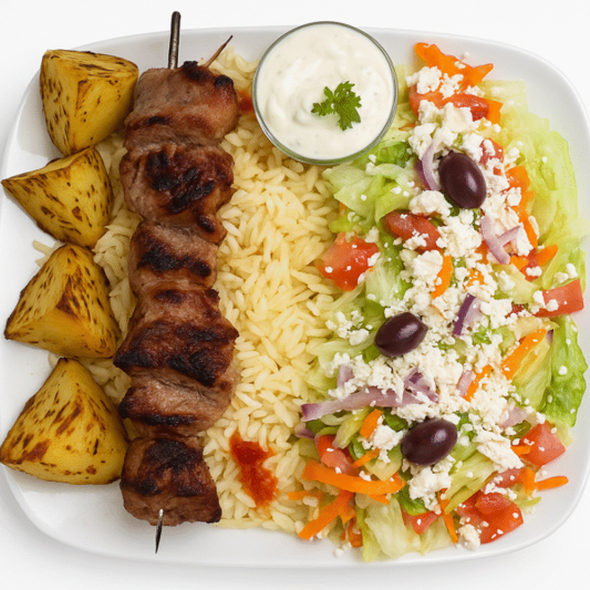 10. Lamb Souvlaki Meal