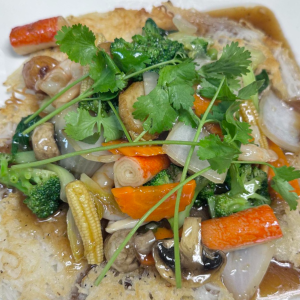 36A. Rice Noodles Seafood Combination with Vegetables / Hủ Tiều X&agrave;o Đỗ Bi&ecirc;n, Mềm hoặc D&ograve;n