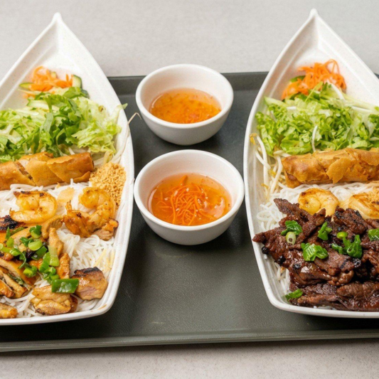 44. Grilled Pork, Shrimp & Egg Roll Vermicelli / B&uacute;n Thịt Nướng, T&ocirc;m &  Chả Gi&ograve;