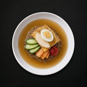 Cold Noodles with Chili Sauce / 육전 칡 비빔냉면
