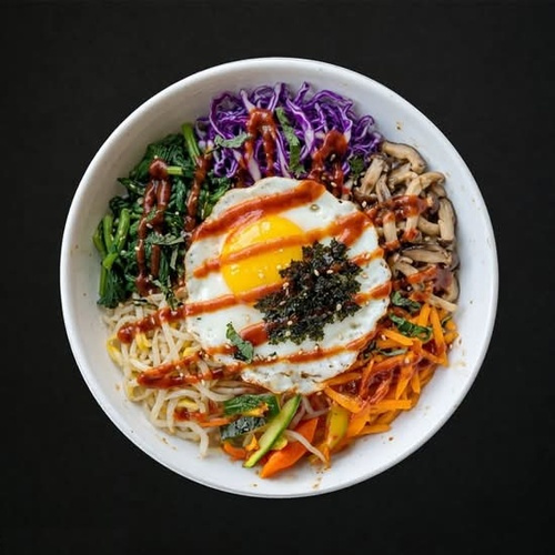 Wild Vegetable Bibimbap & Rich Soybean Paste Stew / 산채비빔밥 X 청국장