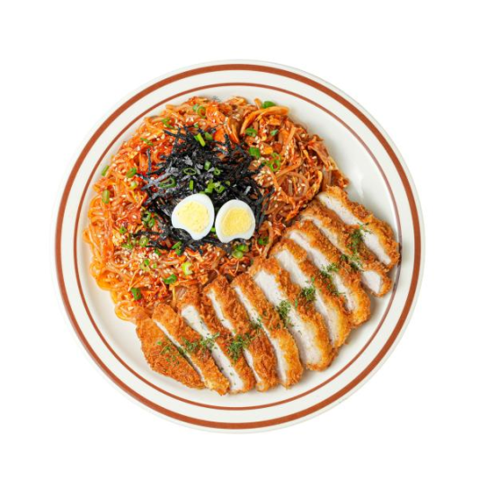 Chicken Cutlet Spicy Chewy Noodles / 치킨까스쫄면