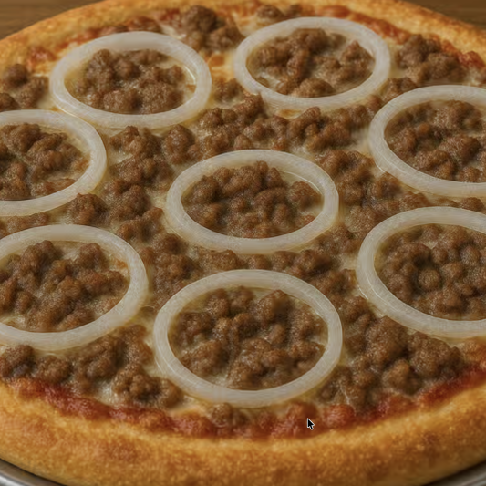12. Beef & Onion Pizza