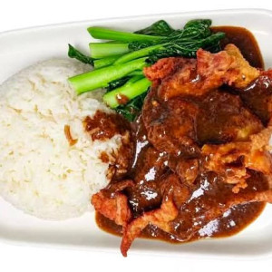 Pan-Fried Chicken Steak and Black Pepper Sauce with Rice 黑椒鸡扒饭