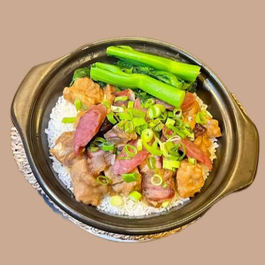 Preserved Meat and Pork Rib 腊味排骨煲仔饭