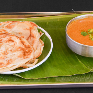 Parotta (2 pcs) & Non-Vegetarian Salna (Plain)