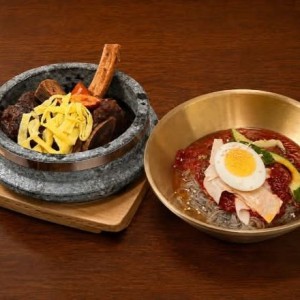 Stone Pot Braised Galbi and Cold Noodle Combo