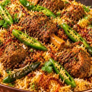 Pachimirchi Mutton Pulav