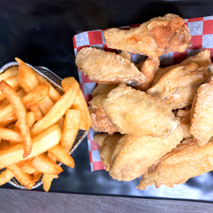Salt & Pepper Chicken Wings and Fries